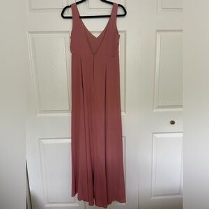 Mauve Pink Soft Full Length Gown, with a satin feel
